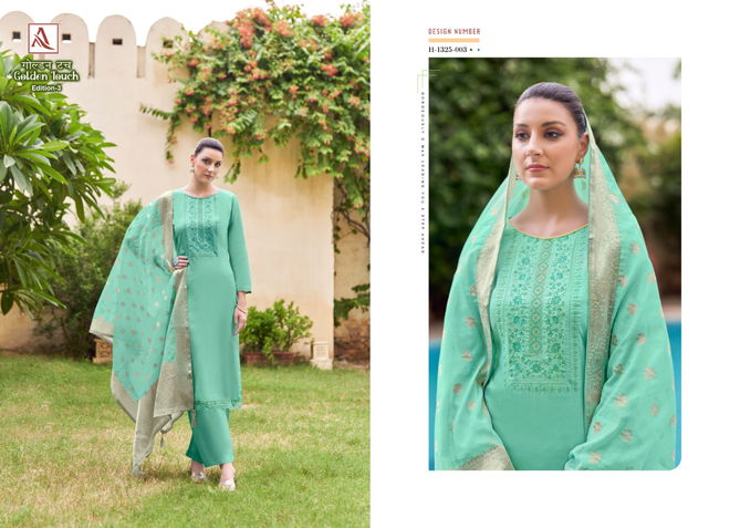 Golden Touch Edition-3 Cotton Designer Suits Catalog